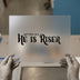He Is Risen Matthew 28:6 | DTF Transfer Ready to Press | Elegant Heat Transfer