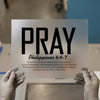 PRAY Philippians 4:6-7 | DTF Transfer Ready to Press | Christian Scripture Heat Transfer