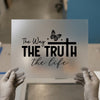 The Way The Truth The Life Butterfly & Cross | DTF Transfer Ready to Press | Faith Heat Transfer