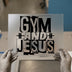 Gym and Jesus Design | DTF Transfer Ready to Press | Bold Christian Heat Transfer