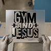 Gym and Jesus Design | DTF Transfer Ready to Press | Bold Christian Heat Transfer