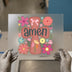 Floral Cross 'Amen' | DTF Transfer Ready to Press | Faith Heat Transfer