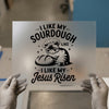 Sourdough Cat & Jesus Risen | DTF Transfer Ready to Press | Christian Humor Heat Transfer