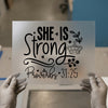 She Is Strong Proverbs 31:25 | DTF Transfer Ready to Press | Inspirational Heat Transfer