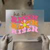 He Is Risen Y'all | DTF Transfer Ready to Press | Retro Easter Heat Transfer