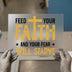 Feed Your Faith Distressed Cross DTF Transfer | Ready to Press Heat Transfer