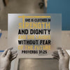 Proverbs 31:25 Strength & Dignity | DTF Transfer Ready to Press | Faith Heat Transfer