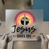 Jesus Saves Bro DTF Transfer | Ready to Press Heat Transfer | Christian Faith DIY