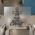 Merry Christmas Cross DTF Transfer | Ready to Press Heat Transfer | Festive Script