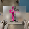 Breast Cancer Awareness Cross | DTF Transfer Ready to Press | Faith Heat Transfer