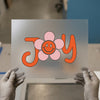 Retro Joy Flower | DTF Transfer Ready to Press | 70s Smiley Heat Transfer