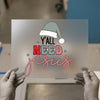 Christmas 'Y'all Need Jesus' Santa Hat | DTF Transfer Ready to Press | Christian Heat Transfer