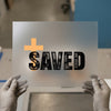 Saved by Grace Cross | DTF Transfer Ready to Press | Faith Heat Transfer