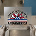 She Loves Jesus and America Sunflower | DTF Transfer Ready to Press | Patriotic Heat Transfer