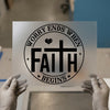 Faith Begins DTF Transfer Ready to Press | Inspirational Heat Transfer