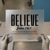 Believe John 14:1 | DTF Transfer Ready to Press | Faith Heat Transfer