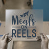 Meals On Reels Fishing Enthusiast | DTF Transfer Ready to Press | Nautical Heat Transfer
