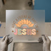 Sunflower 'What a Friend We Have in Jesus' | DTF Transfer Ready to Press | Retro Christian Heat Transfer