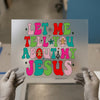 Let Me Tell You About My Jesus | DTF Transfer Ready to Press | Retro Christmas Heat Transfer