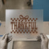 Thankful Distressed Checkerboard | DTF Transfer Ready to Press | Retro Heat Transfer