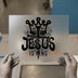 Jesus Is King Graffiti Crown | DTF Transfer Ready to Press | Christian Heat Transfer