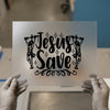 Jesus Save Faith Quote | DTF Transfer Ready to Press | Religious Heat Transfer