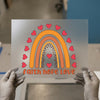 Faith Hope Love Boho Rainbow | DTF Transfer Ready to Press | Retro Heat Transfer