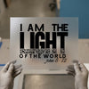 Bible Verse Leopard Print 'I Am The Light' | DTF Transfer Ready to Press | Faith Heat Transfer