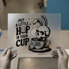 Skull & Irish Coffee Easter | DTF Transfer Ready to Press | Humorous Heat Transfer