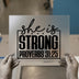 She Is Strong Proverbs 31:25 | DTF Transfer Ready to Press | Inspirational Heat Transfer