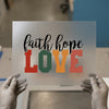 Faith Hope Love DTF Transfer Ready to Press | Inspirational Heat Transfer
