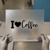 I Love Coffee Design | DTF Transfer Ready to Press | Script Lettering Heat Transfer