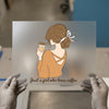 Girl Loves Coffee Line Art | DTF Transfer Ready to Press | Cozy Heat Transfer