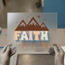 Faith Can Move Mountains | DTF Transfer Ready to Press | Retro Inspirational Heat Transfer