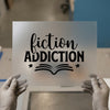 Fiction Addiction Book Lover | DTF Transfer Ready to Press | Literary Heat Transfer