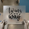 Twins On The Way | DTF Transfer Ready to Press | Pregnancy Announcement Heat Transfer