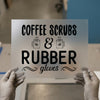 Coffee Scrubs & Rubber Gloves | DTF Transfer Ready to Press | Medical Pro Heat Transfer