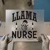 Llama Nurse Christmas DTF Transfer Ready to Press | Holiday RN Heat Transfer