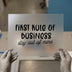First Rule of Business | DTF Transfer Ready to Press | Quote Heat Transfer