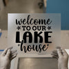 Welcome To Our Lake House | DTF Transfer Ready to Press | Cottagecore Heat Transfer
