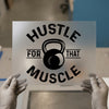 Hustle Kettlebell Gym | DTF Transfer Ready to Press | Fitness Heat Transfer