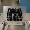 Forgive Yourself Quote | DTF Transfer Ready to Press | Retro Bubble Text Heat Transfer