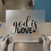 God Is Love Script | DTF Transfer Ready to Press | Inspirational Heat Transfer