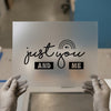 Just You and Me Rainbow | DTF Transfer Ready to Press | Romantic Heat Transfer