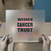 Wessex Cancer Trust Logo | DTF Transfer Ready to Press | Pink Burst Heat Transfer