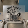 Skeleton Bunny 'Don't Carrot All' | DTF Transfer Ready to Press | Humorous Heat Transfer