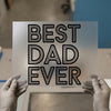 Best Dad Ever Script | DTF Transfer Ready to Press | Bold Outline Heat Transfer