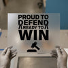 Proud to Defend Ready to Win Legal Theme | DTF Transfer Ready to Press | Motivational Heat Transfer