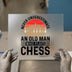 Old Man Chess Player | DTF Transfer Ready to Press | Retro Gaming Heat Transfer