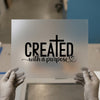 Created with a Purpose DTF Transfer Ready to Press | Faith-Inspired Heat Transfer